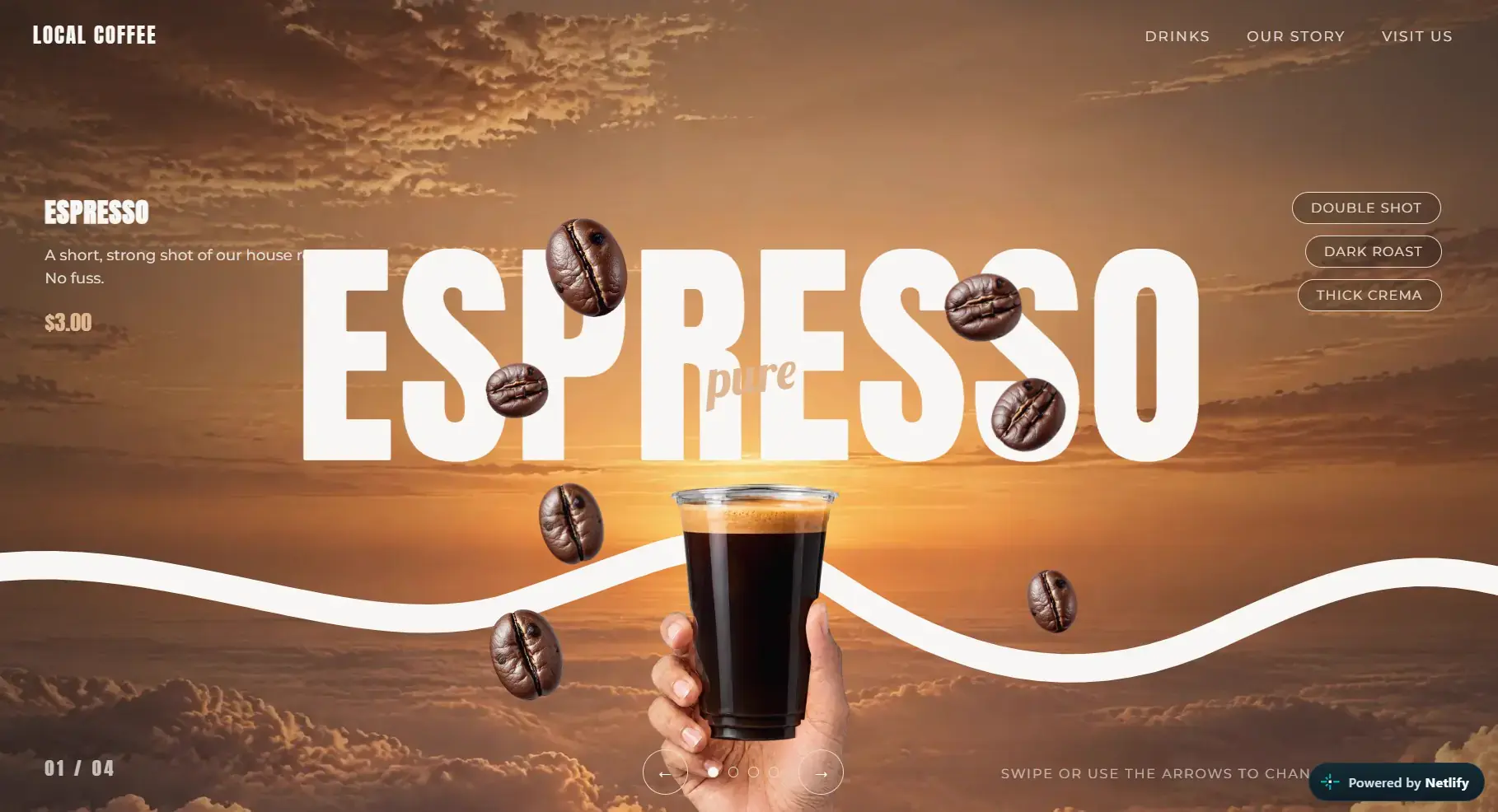 Local Coffee website