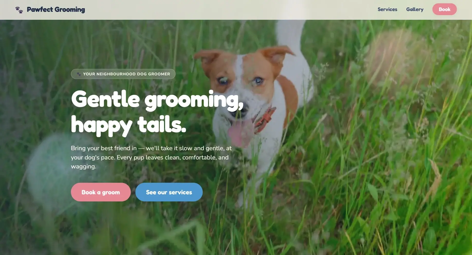 Pawfect Grooming website